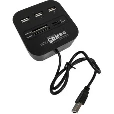 Переходник USB + Card Reader HUB RS0019 (3 порта)
