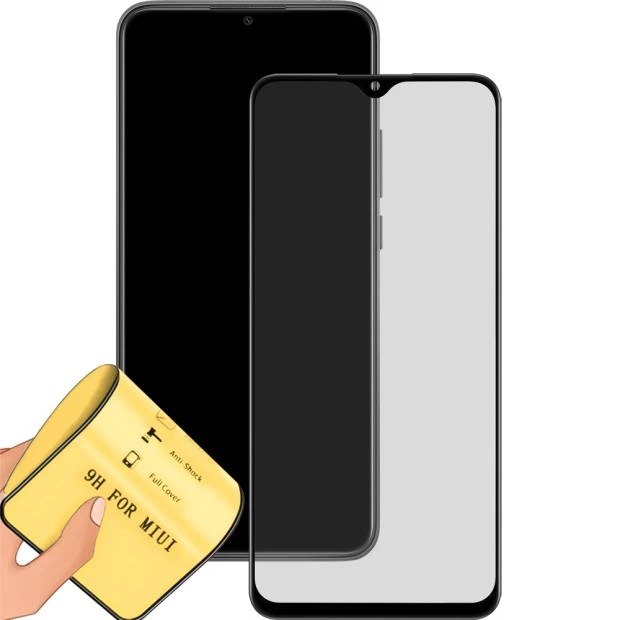Захисне скло 5D Matte HD для Xiaomi Redmi 9  /  9T  /  Poco M3  /  Poco M5 Чорне