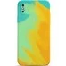 Силіконовий чохол WAVE Watercolor для iPhone X  /  XS (жовтий / темно-зелений)