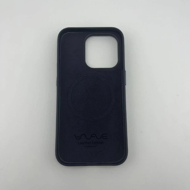 Чохол WAVE Premium Leather Edition з MagSafe для iPhone 15 Pro (Ink)