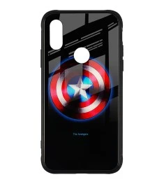 Накладка Luminous Glass Case Xiaomi Redmi Note 7 (Captain America)