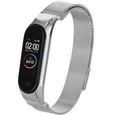 Ремешок Matte Milanese Loop Xiaomi Mi Band 3 / Mi Band 4 (Стальной)