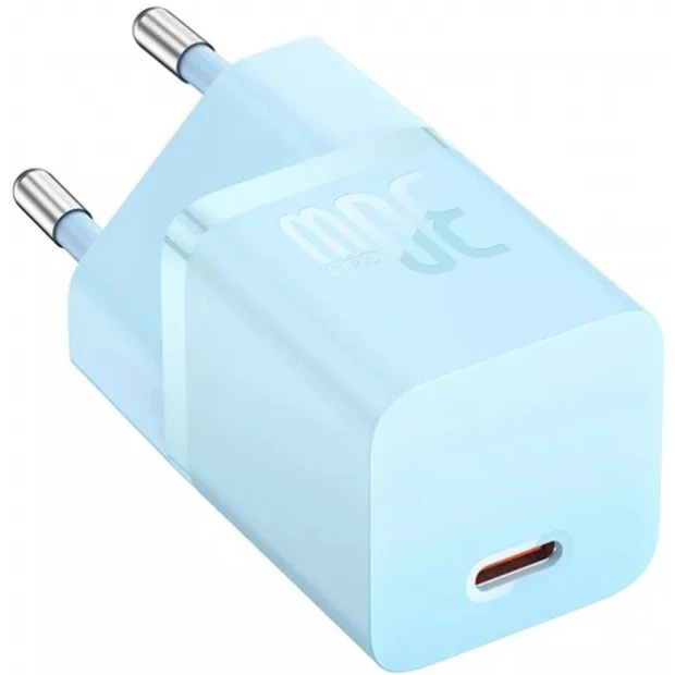 СЗУ-адаптер Baseus GaN5 30W (1Type-C) (Голубой) CCGN070603