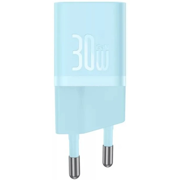 СЗУ-адаптер Baseus GaN5 30W (1Type-C) (Голубой) CCGN070603