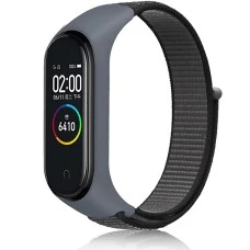 Ремешок Nylon Design Xiaomi Mi Band 3 / 4 (Серый)