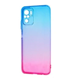 Силикон Gradient Design Xiaomi Redmi Note 10 / Note 10S (Сине-розовый)