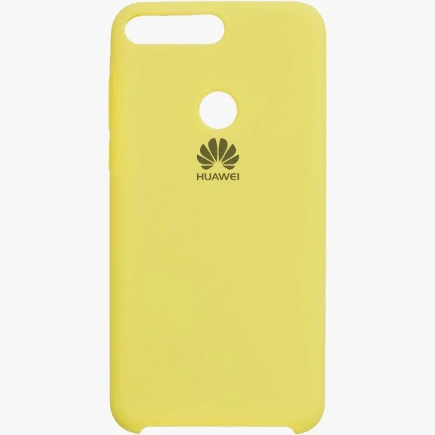 Силиконовый чехол Original Case Huawei Y7 Prime (2018) / Honor 7C Pro (Жёлтый)
