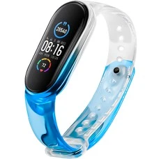 Ремешок Neon Clear Design Xiaomi Mi Band 5 (Синий)