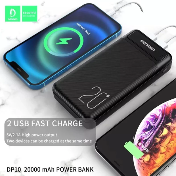 PowerBank Denmen DP10 20000mAh (Black)