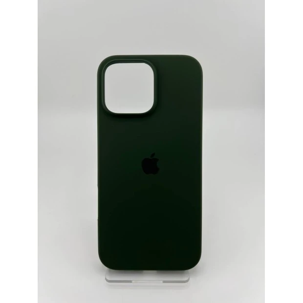Силіконовий оригінальний чохол круглої форми для Apple iPhone 16 Pro Max (69) Atrovirens.