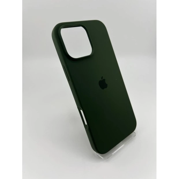Силіконовий оригінальний чохол круглої форми для Apple iPhone 16 Pro Max (69) Atrovirens.