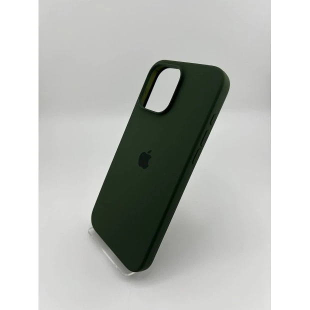 Силіконовий оригінальний чохол круглої форми для Apple iPhone 16 Pro Max (69) Atrovirens.