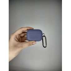 Чохол для навушників Full Silicone Case with Microfiber Apple AirPods Pro 2 (34) кольору Лавандовий Сірий.