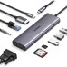 Адаптер UGREEN CM498 (USB-C на 3USB 3.0 / HDMI / VGA / RJ45 Gigabit / SD / TF / AUX3.5мм / PD) (Сірий) (15601)