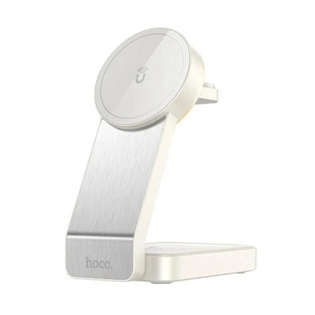 Беспроводное зарядное устройство Hoco CQ3 3in1 (Creamy White)