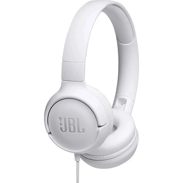 Проводные накладные наушники-гарнитура JBL T500 (Белый)