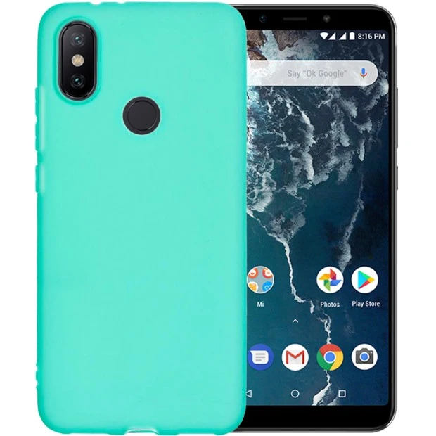 Силиконовый чехол Multicolor Xiaomi Mi A2 (бирюзовый)