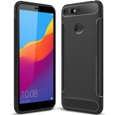 Силикон Soft Carbon Huawei Y6 (2018) / Y6 Prime (2018) / Honor 7A Pro (Чёрный)