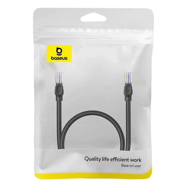 Патч-корд Baseus High Speed CAT5 Gigabit RJ45 (1.5m) (Чёрный) B00133206111-02