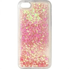 Силикон Liquid Fashion Apple iPhone 7 / 8 (Red-pink Hearts)