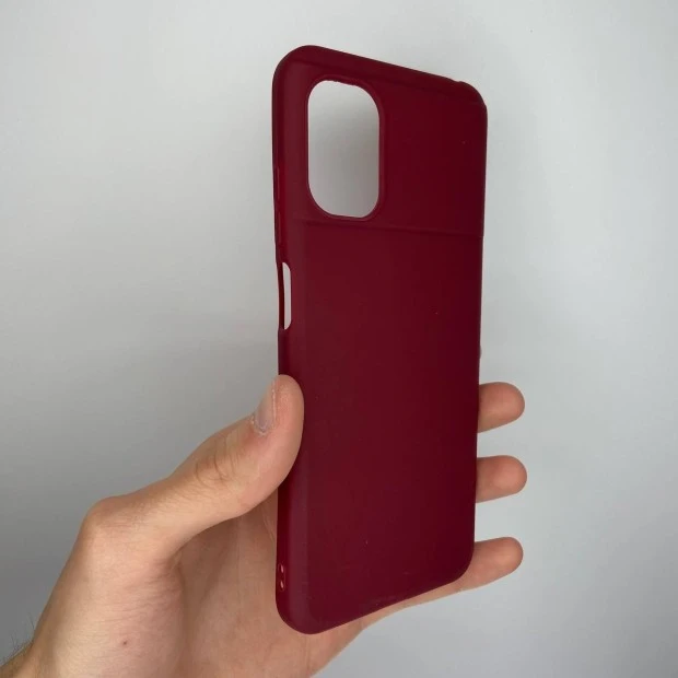 Силіконовий чохол iNavi Color для Xiaomi Poco M5 (Бордовий)