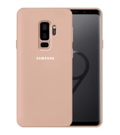 Силикон Original 360 Case Logo Samsung Galaxy S9 Plus (Пудровый)