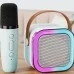 Мікрофон-караоке з колонкою Bluetooth K12 RGB (1 мікрофон) (Блакитний) Мікрофон-караоке з колонкою Bluetooth K12 RGB (1 мікрофон) (Блакитний)