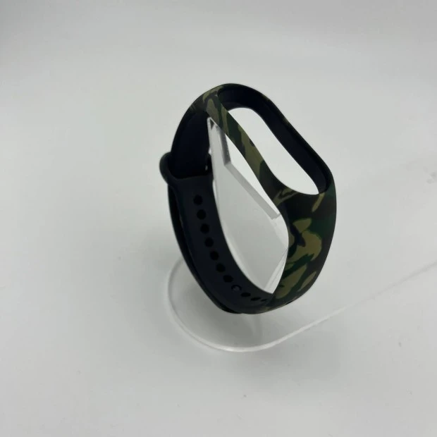 Strap Picture Design for Xiaomi Mi Band 5  /  Mi Band 6  /  Mi Band 7 (4) Camouflage Green