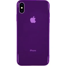 Накладка Premium Glass Case Apple iPhone X / XS (Фиолетовый)