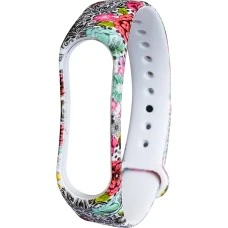 Ремешок Picture Design Xiaomi Mi Band 3 / Mi Band 4 (Цветы)