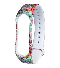 Ремешок Picture Design Xiaomi Mi Band 3 / Mi Band 4 (Цветы)