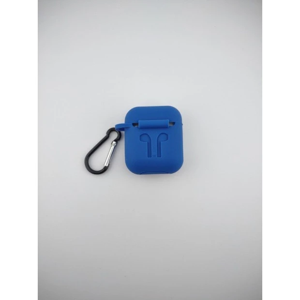 Чохол для навушників Full Silicone Case Apple AirPods 1  /  2 (22) Синій Кобальт