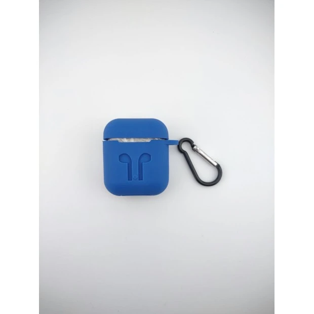 Чохол для навушників Full Silicone Case Apple AirPods 1  /  2 (22) Синій Кобальт