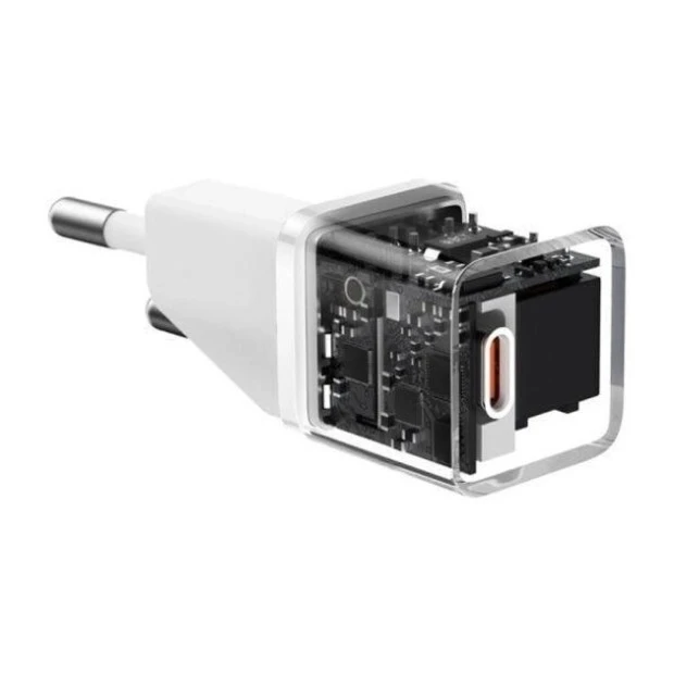 Baseus GaN5 20W Charger (1 Type-C) + Type-C to Type-C Cable (White) P10110900213-01