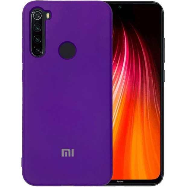 Силикон Original 360 Case Logo Xiaomi Redmi Note 8 (Фиолетовый)