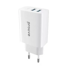 Білий адаптер Proove Silicone 30W (1 Type-C  /  1 USB)