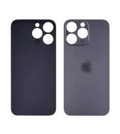 Заднее стекло корпуса для Apple iPhone 14 Pro Deep Purple ( фиолетовое) (Big Hol..