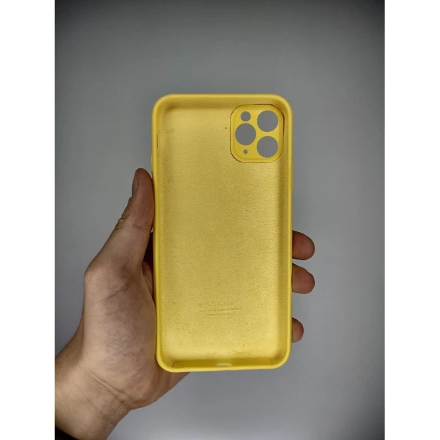 Силикон Original RoundCam Case Apple iPhone 11 Pro Max (63) Canary Yellow