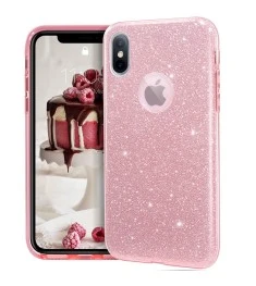 Силикон Glitter Apple iPhone XS Max (Розовой)