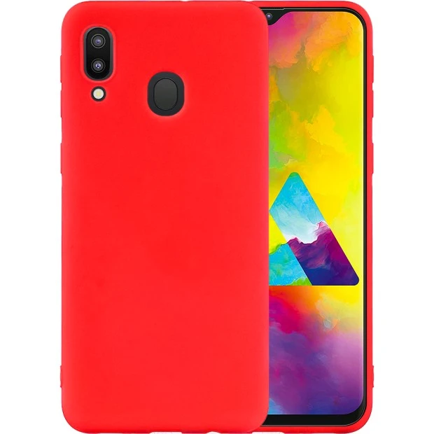 Силіконовий чохол iNavi Color для Samsung Galaxy M20 (червоний)