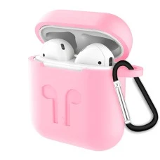 Чехол для наушников Full Silicone Case Apple AirPods (36) Candy Pink