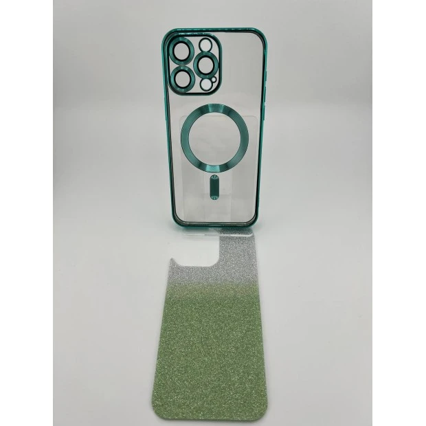 Чехол UMKU Glitter Shining with MagSafe Apple iPhone 15 Pro Max (Green)