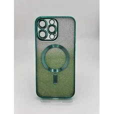 Чехол UMKU Glitter Shining with MagSafe Apple iPhone 15 Pro Max (Green)