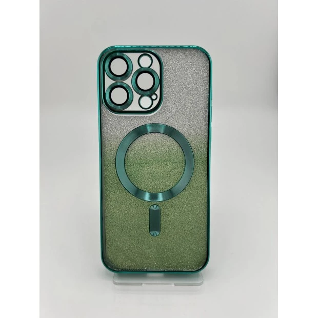 Чехол UMKU Glitter Shining with MagSafe Apple iPhone 15 Pro Max (Green)