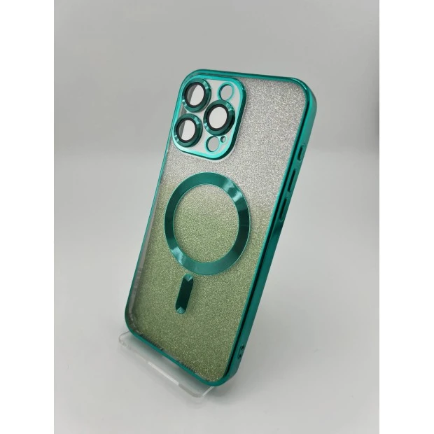 Чехол UMKU Glitter Shining with MagSafe Apple iPhone 15 Pro Max (Green)