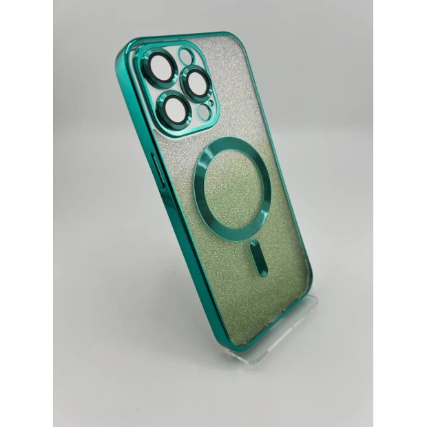 Чехол UMKU Glitter Shining with MagSafe Apple iPhone 15 Pro Max (Green)