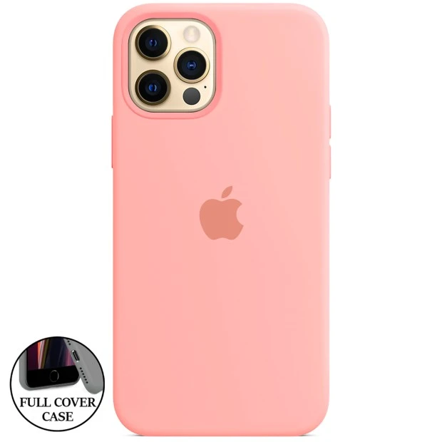 Силіконовий оригінальний чохол Apple iPhone 12 Pro Max (14) рожевий