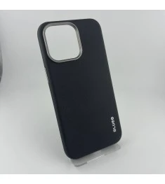 Накладка Blueo Premium Leather MagSafe Apple iPhone 15 Pro (Dark Blue)