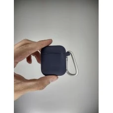 Чохол для навушників Blueo Liquid Silicone для Apple AirPods 1  /  2 (09) Темно-синій
