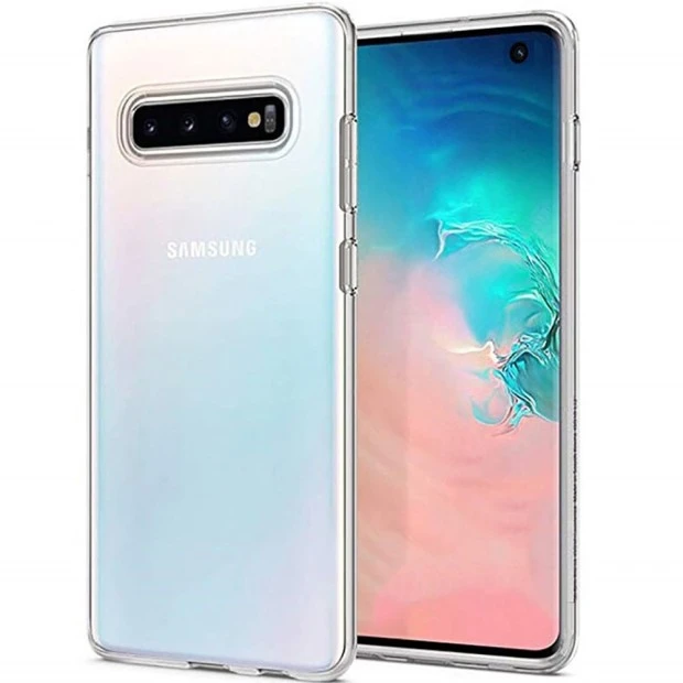 Силиконовый чехол WS Samsung Galaxy S10 Plus (прозрачный)